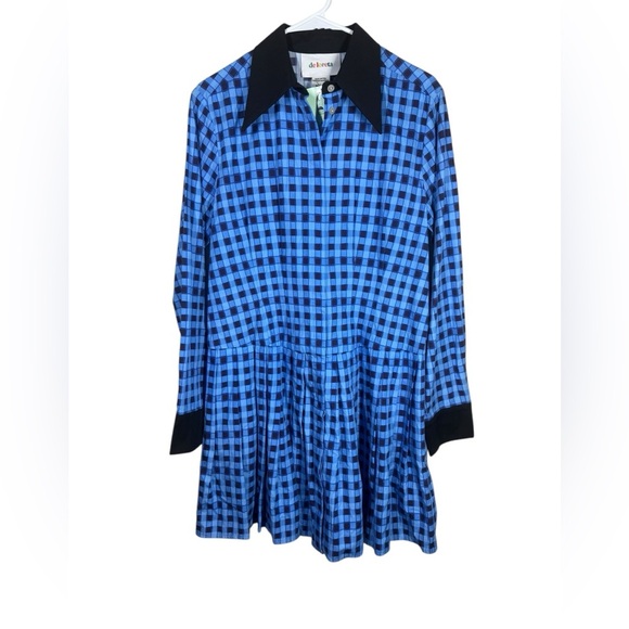 NWT De Loreta Check Prep Midi Dress Size Large - Picture 5 of 11